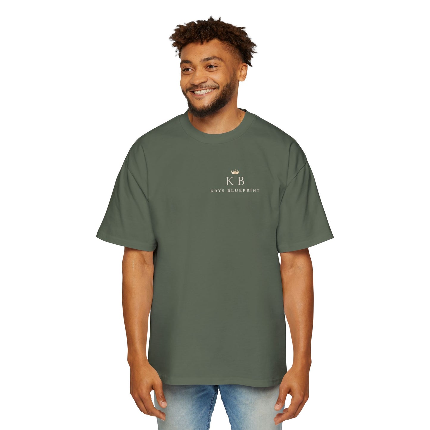 Men's Discipline Today Freedom Tomorrow Tee Cream lettering- Krys Blueprint