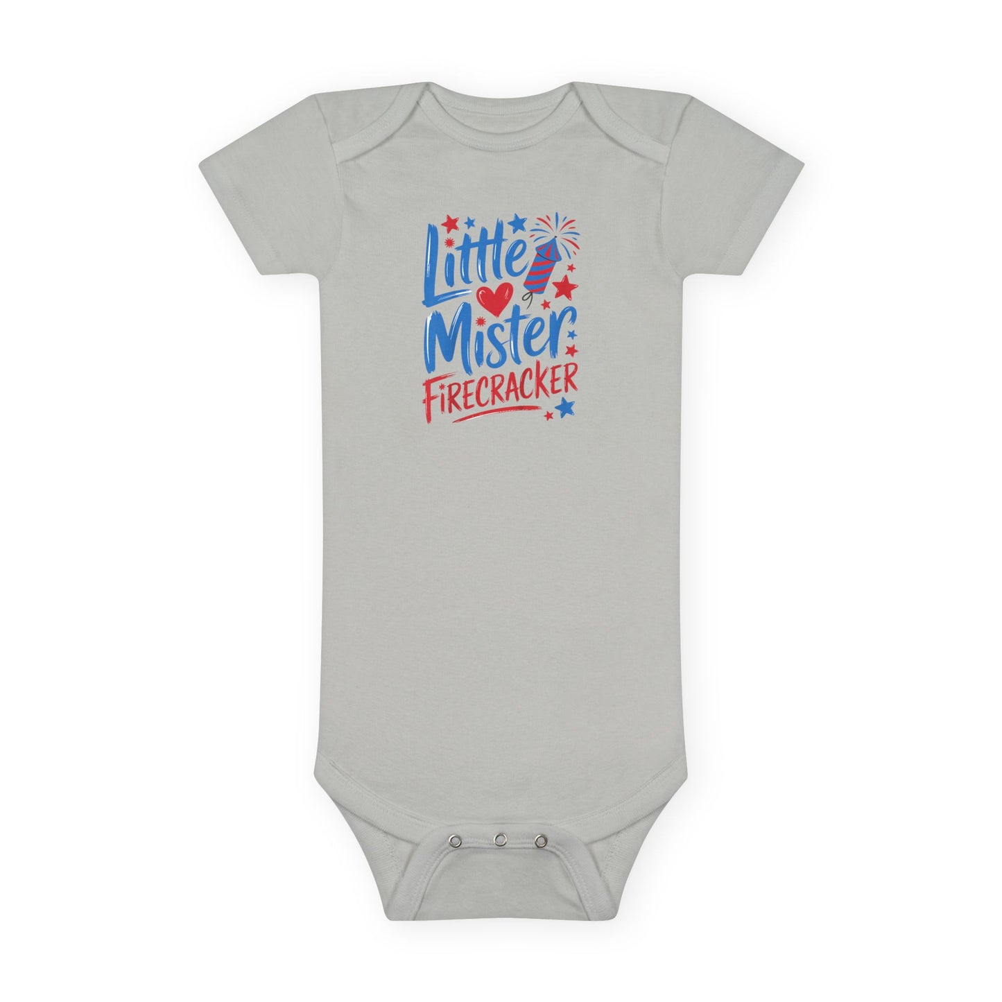 Baby Onesie “Little Mister Firecracker” Patriotic 4th of July Bodysuit