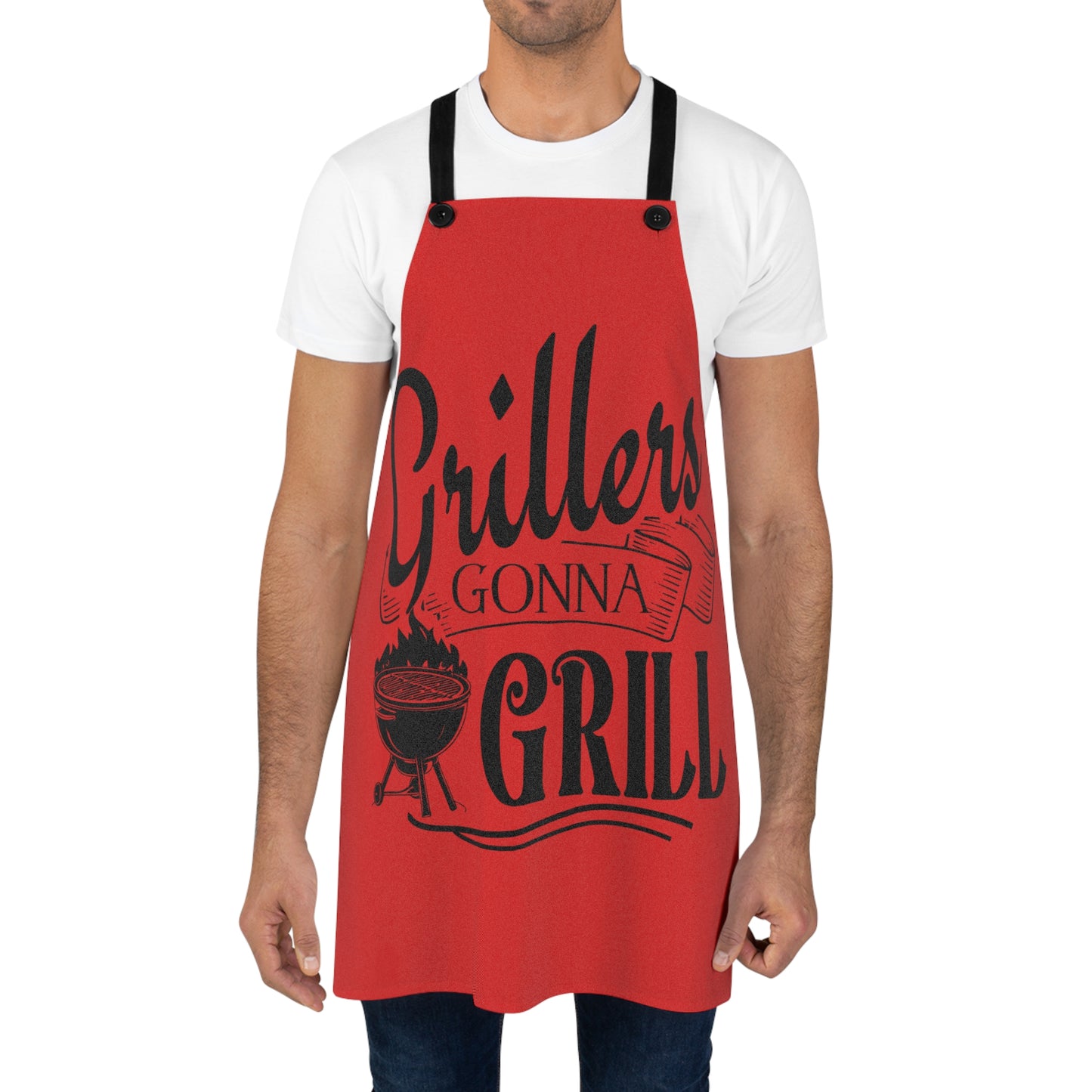 Grillers Gonna Grill Red BBQ Apron — Funny Barbecue Cooking Gift