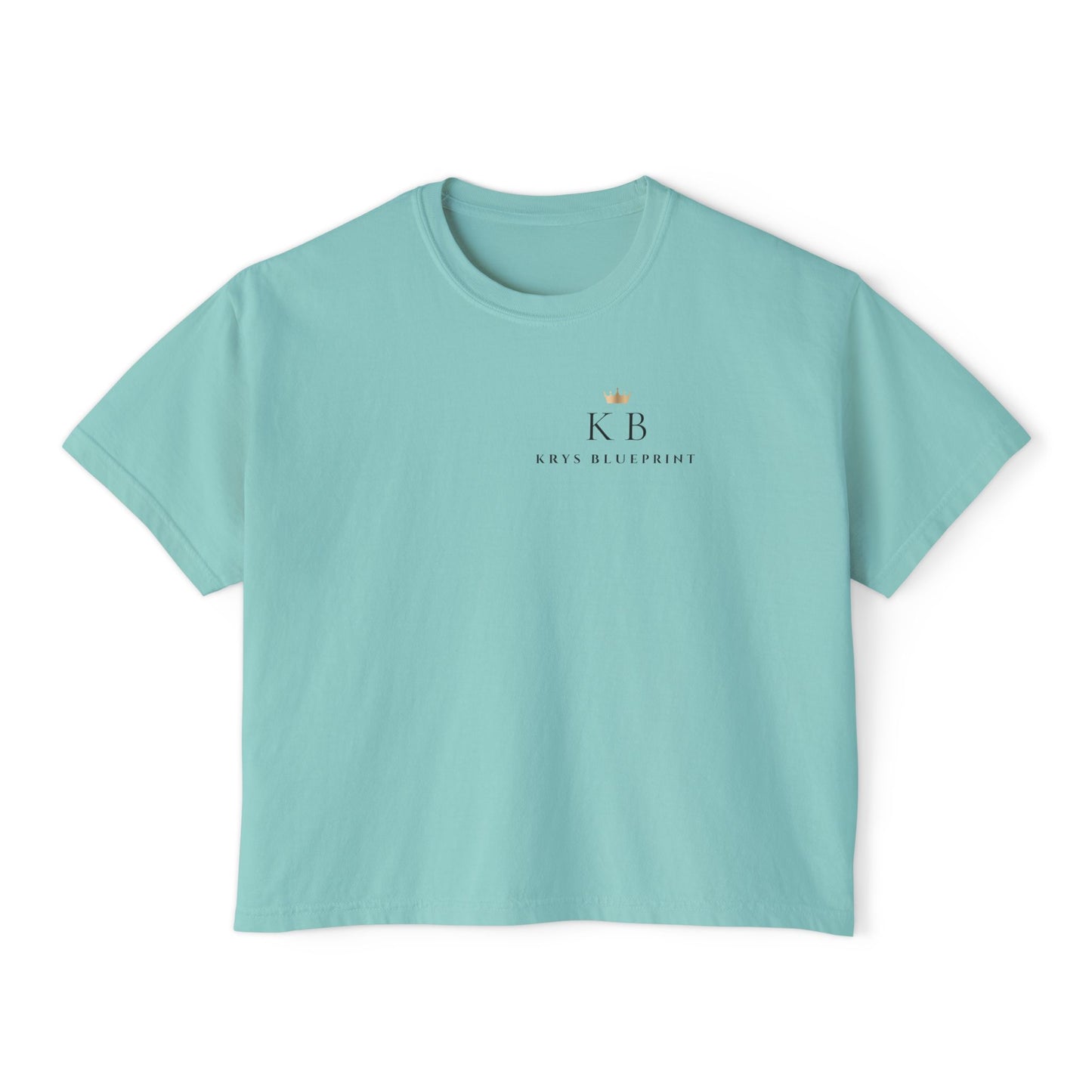 Women's Built on Faith, Focused on Freedom. Boxy Tee — Krys Blueprint
