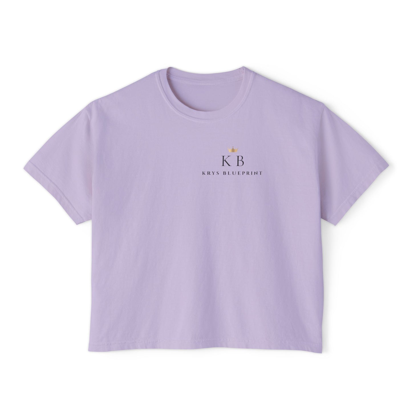 Women's Built on Faith, Focused on Freedom. Boxy Tee — Krys Blueprint