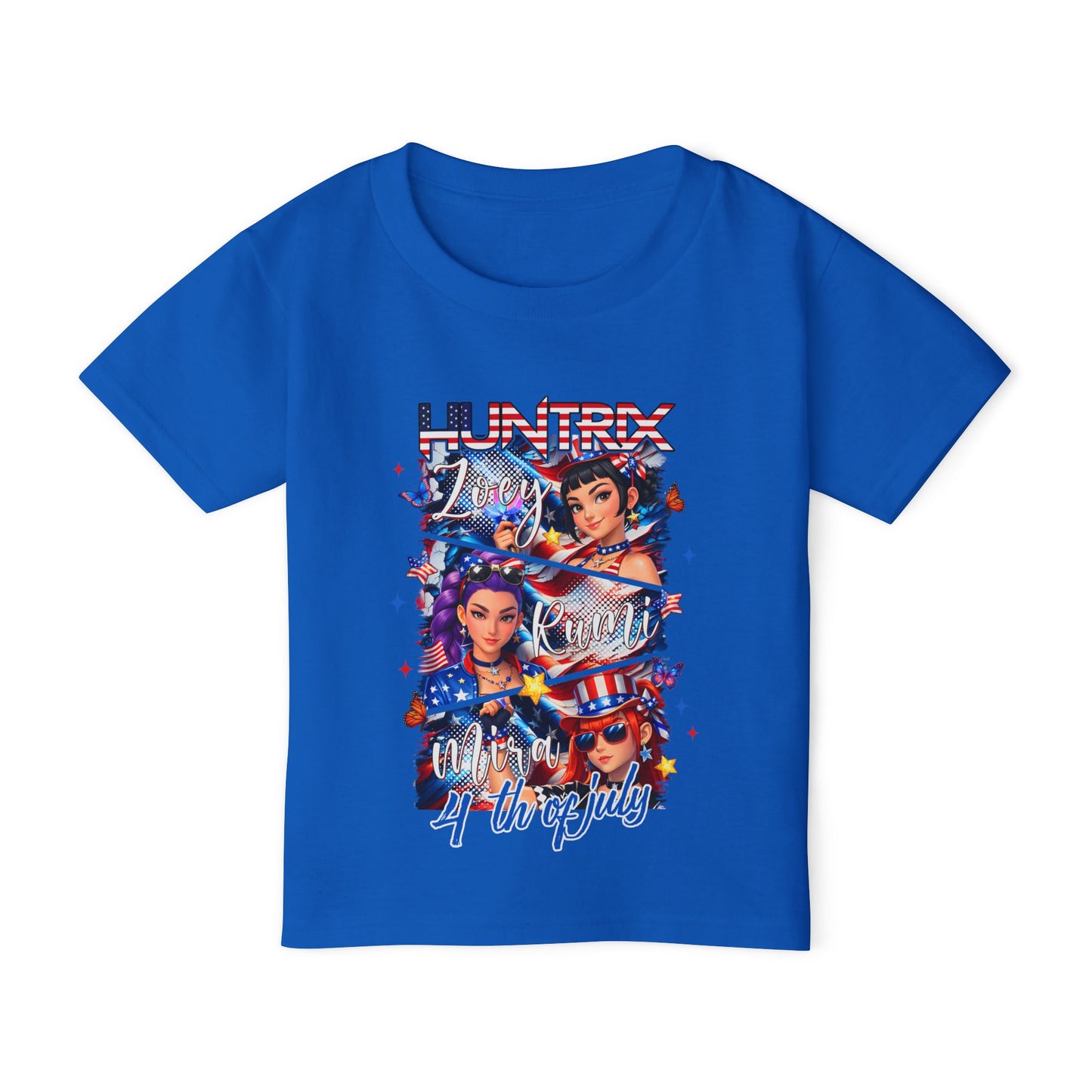 Bold K-Pop inspired streetwear tee with colorful anime-style graphics and Y2K fashion vibes.