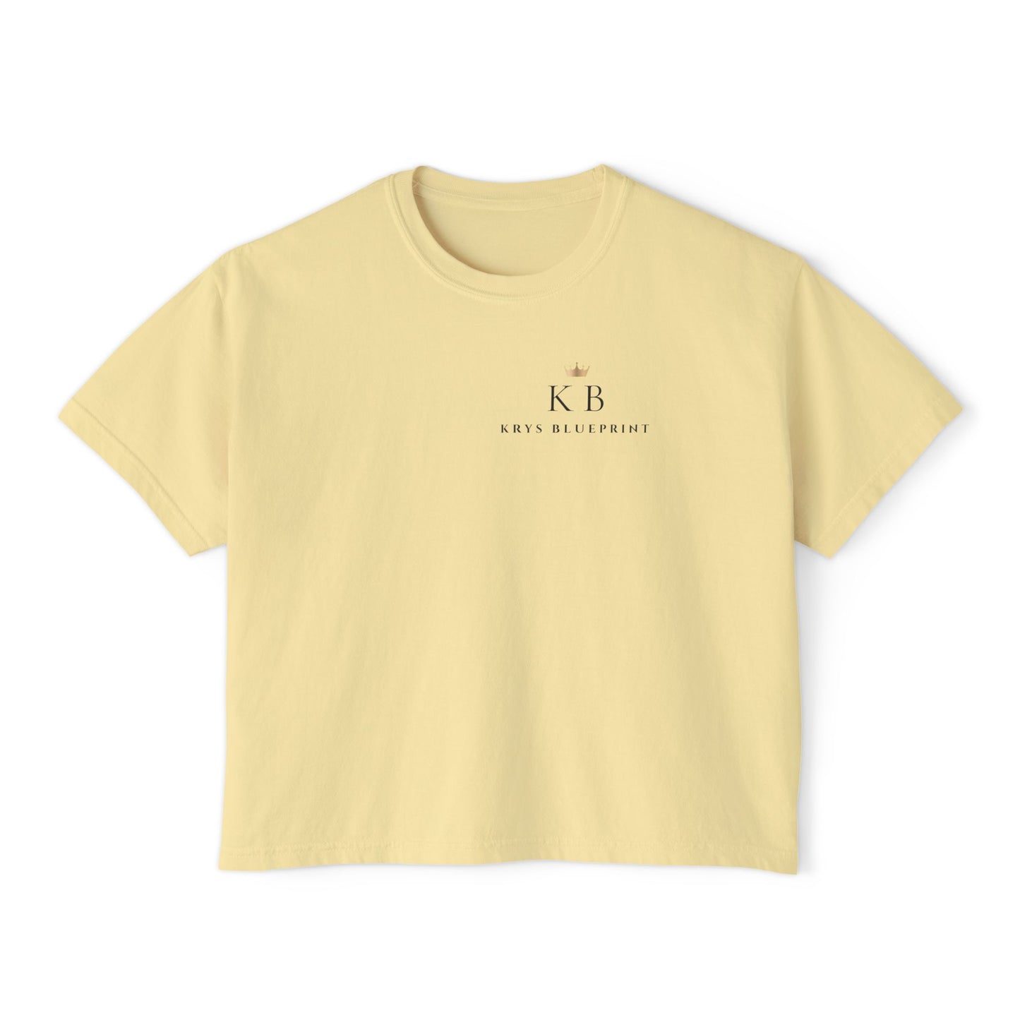 Women's Built on Faith, Focused on Freedom. Boxy Tee — Krys Blueprint