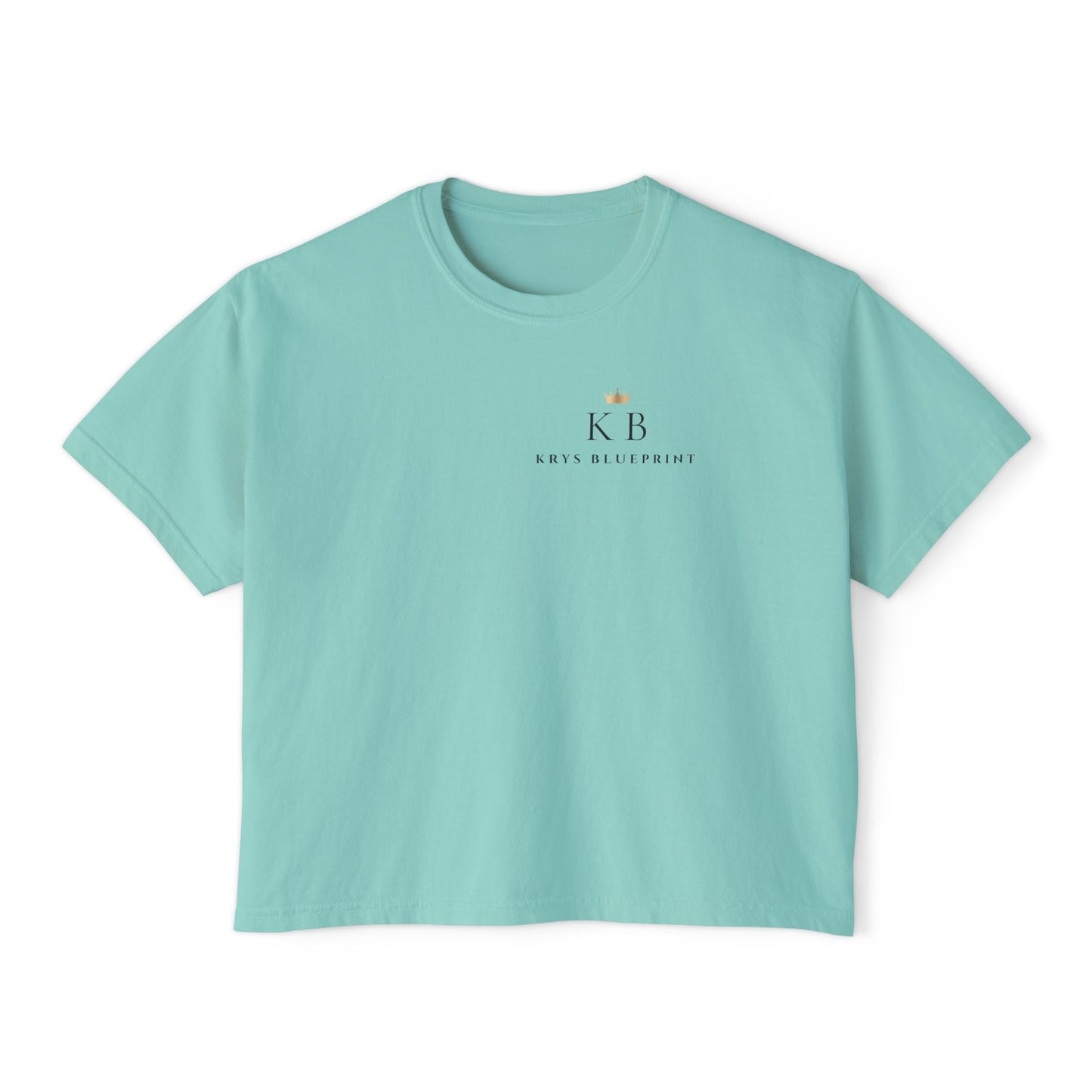 Women's Built on Faith, Focused on Freedom. Boxy Tee — Krys Blueprint