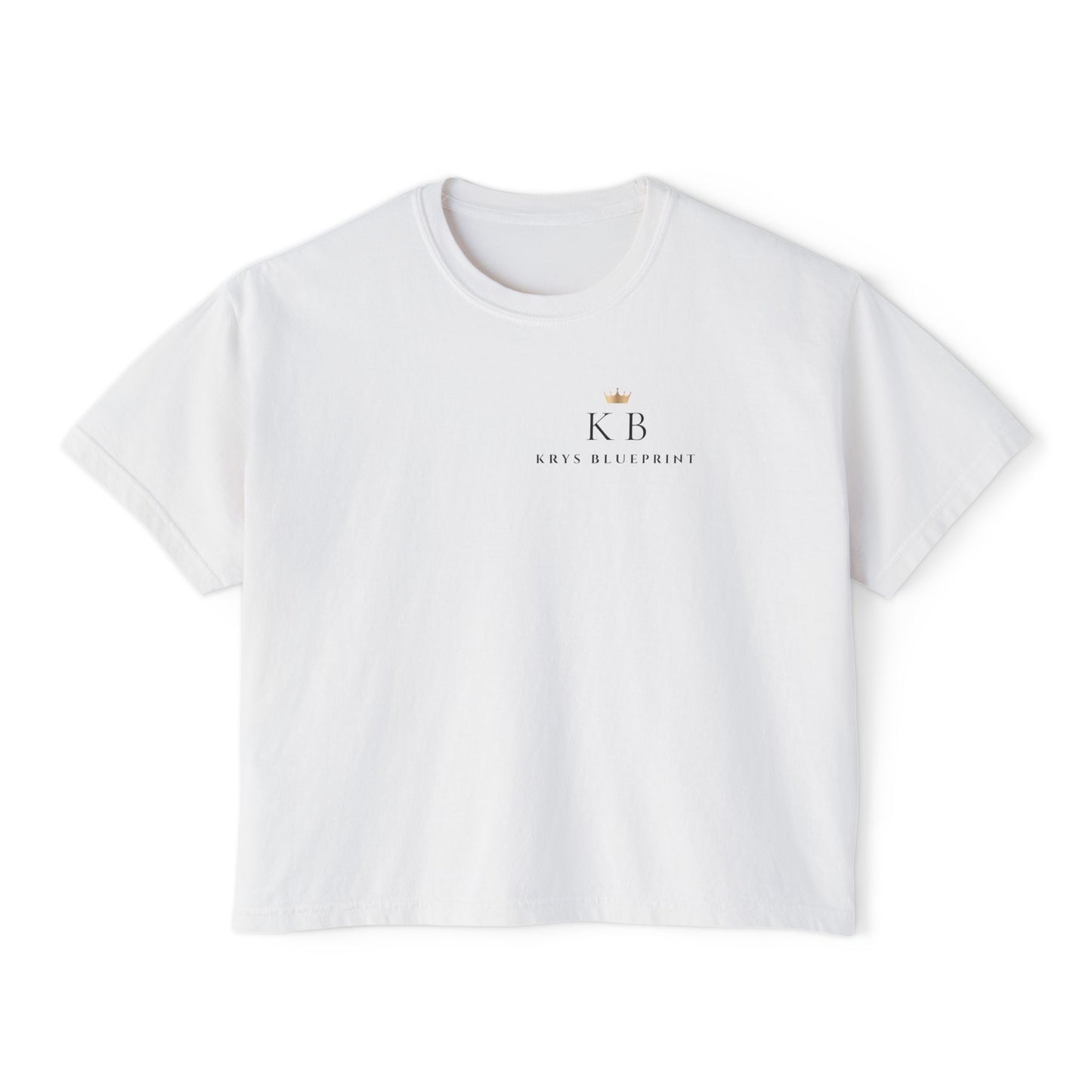 Women's Built on Faith, Focused on Freedom. Boxy Tee — Krys Blueprint